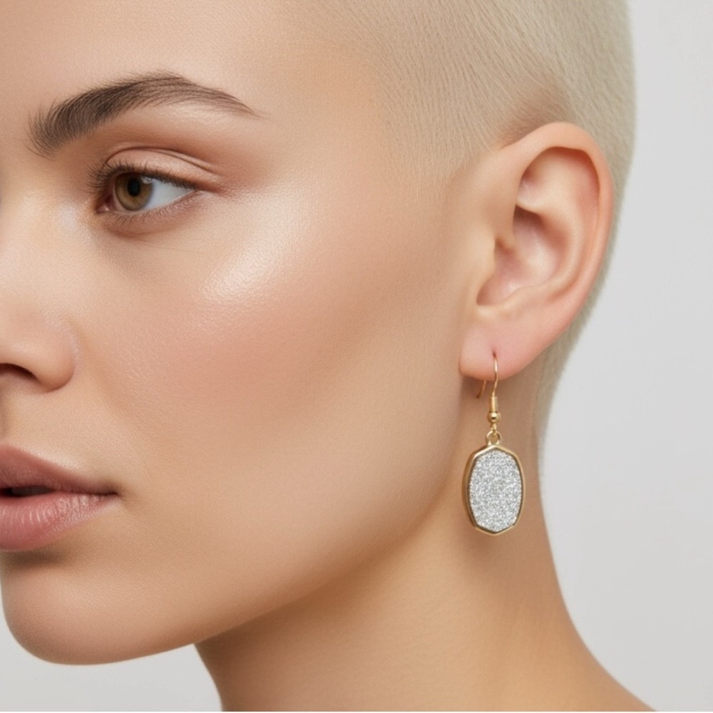 Jasmine Gold and Silver Textured Earrings